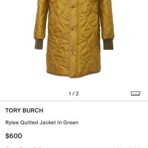 Tory Burch Rylee green jacket